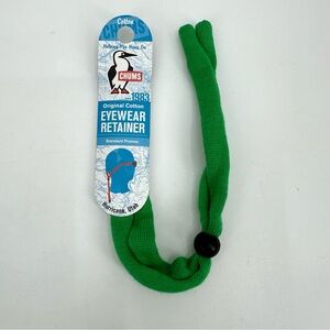 CHUMS Original Cotton Eyewear Retainer Standard Temples Unisex NEW Green